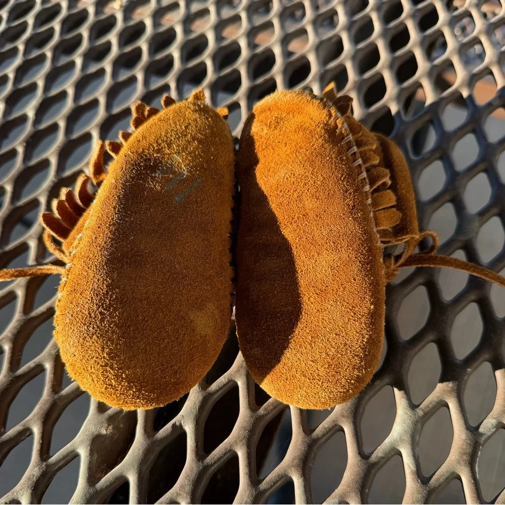 Brown Suede Kids Moccasins